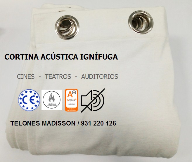 fabricación de cortinas acusticas para cines teatros y auditorios